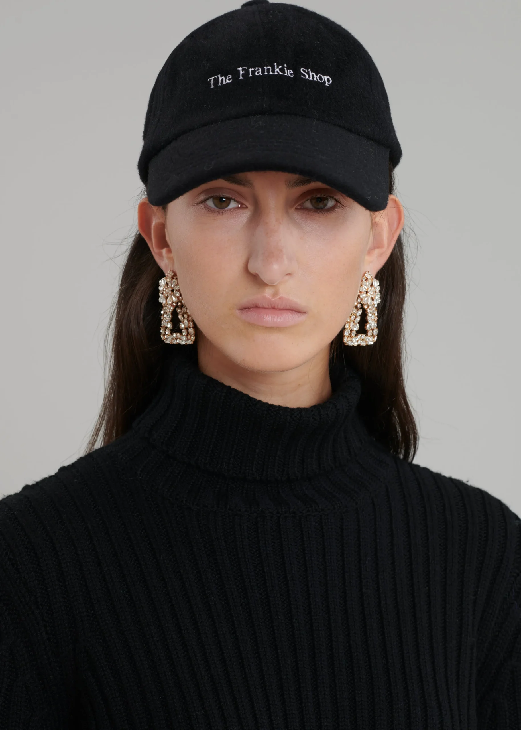 The Frankie Shop Frankie Wool Baseball Cap Black Online