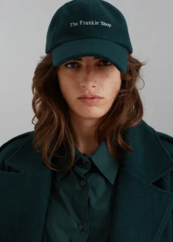 The Frankie Shop Frankie Wool Baseball Cap Bottle Green Best