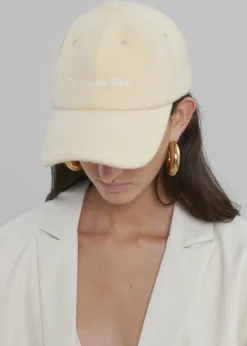 The Frankie Shop Frankie Wool Baseball Cap Pale Yellow Outlet