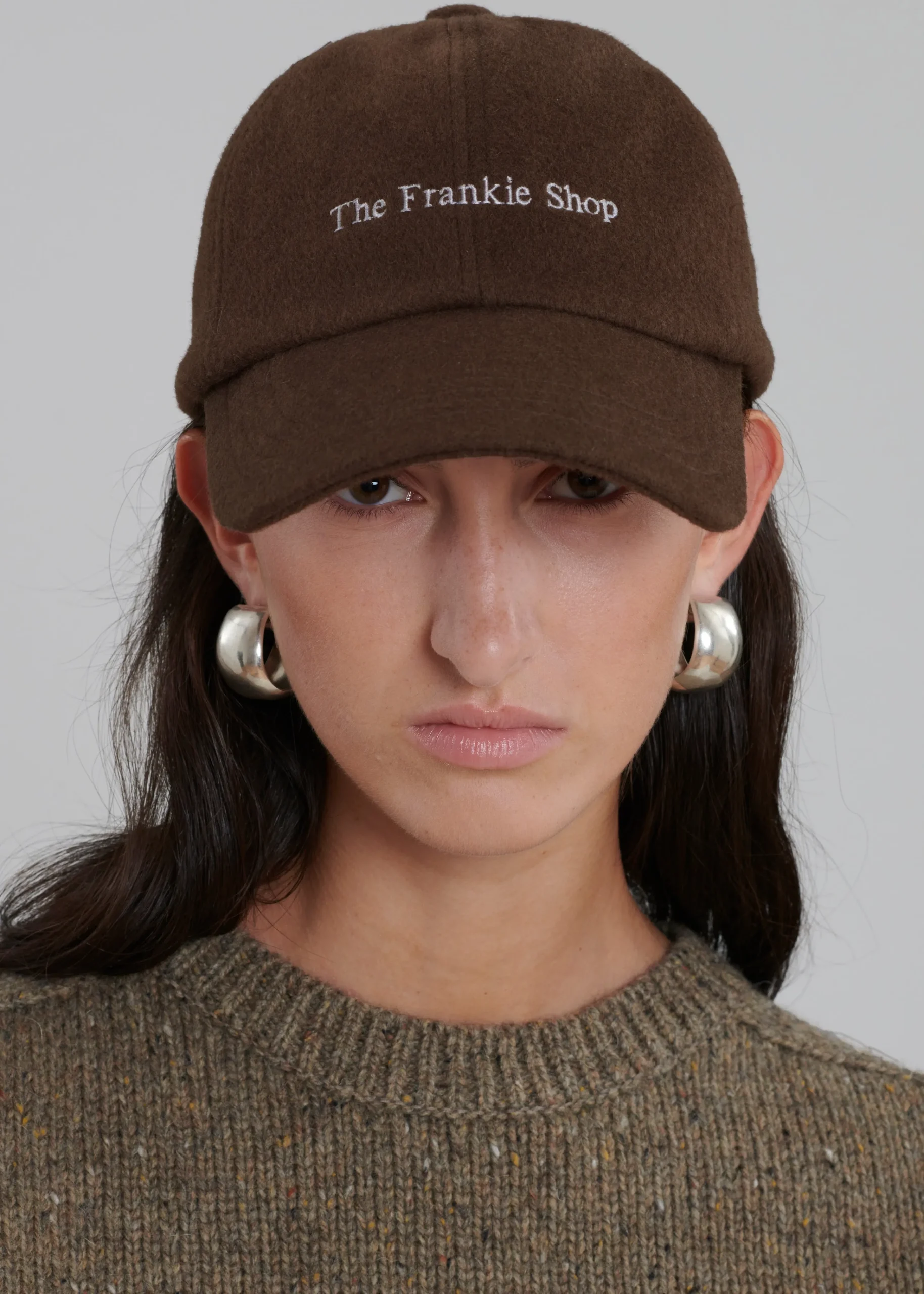 The Frankie Shop Frankie Wool Baseball Cap Chocolate Outlet