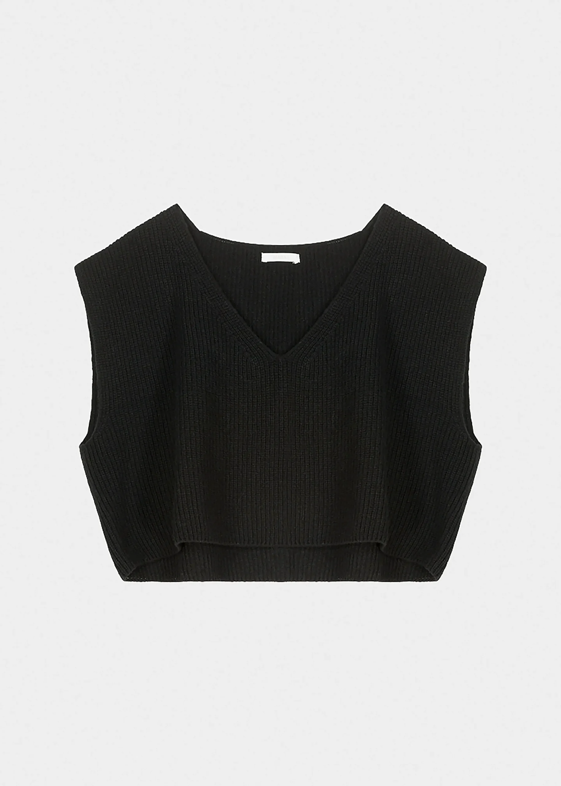 The Frankie Shop Fuji V-Neck Cropped Vest Black Discount