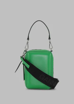 The Frankie Shop Ganni Banner Camera Bag Kelly Green Sale