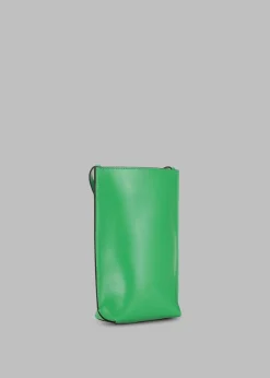 The Frankie Shop Ganni Small Banner Crossbody Bag Kelly Green