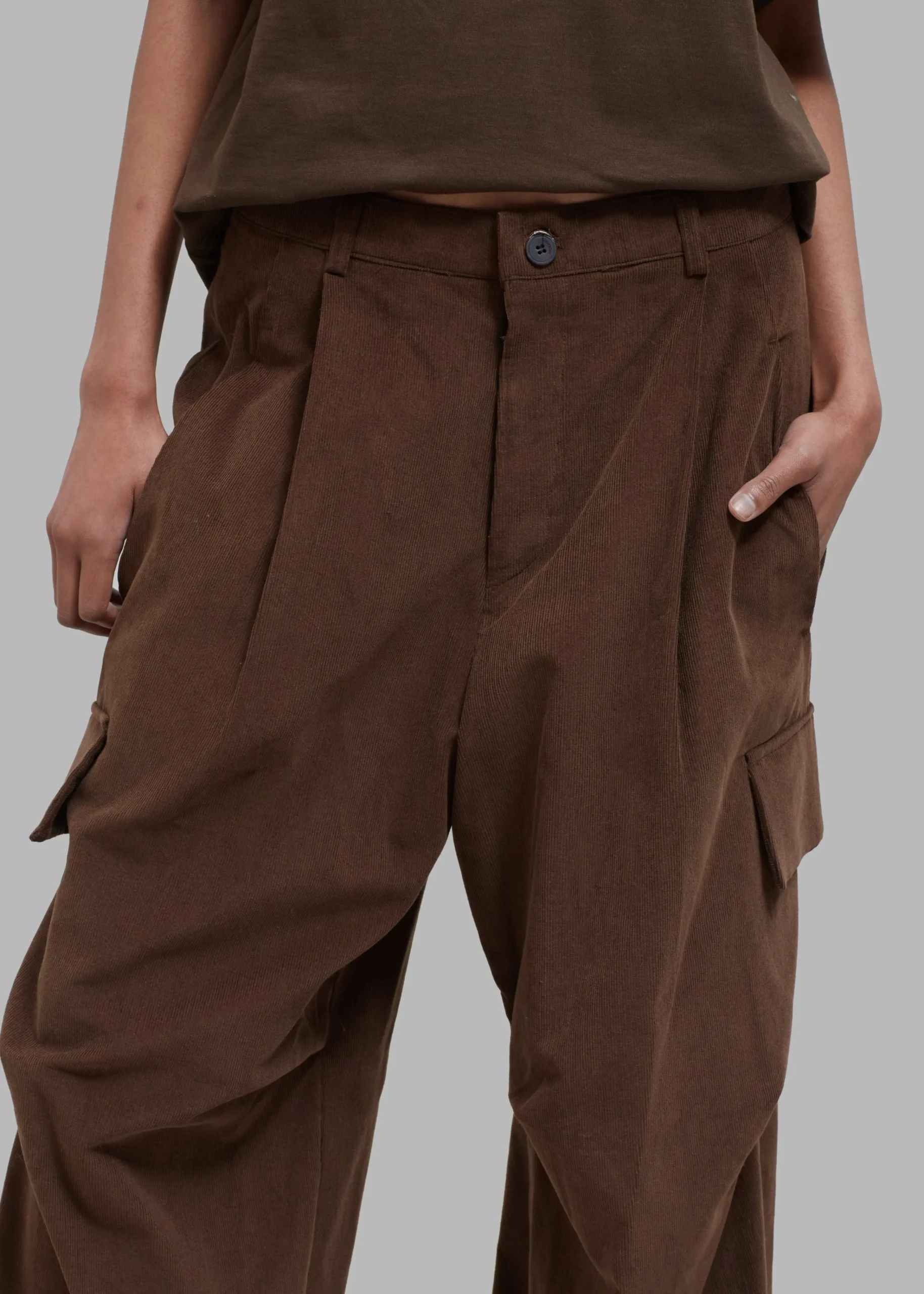 The Frankie Shop Garnett Corduroy Pants Brown Sale