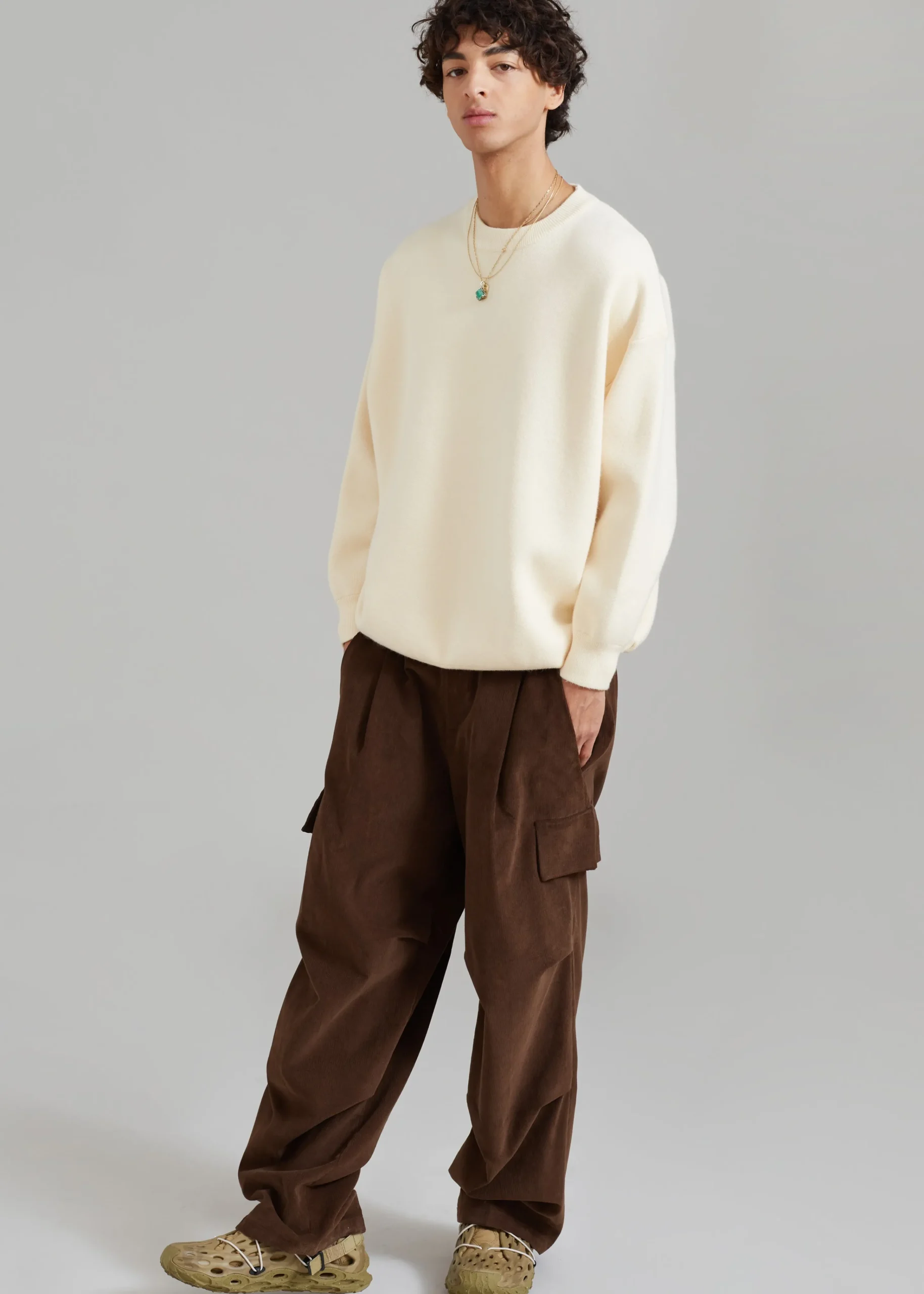 The Frankie Shop Garnett Corduroy Pants Brown Sale