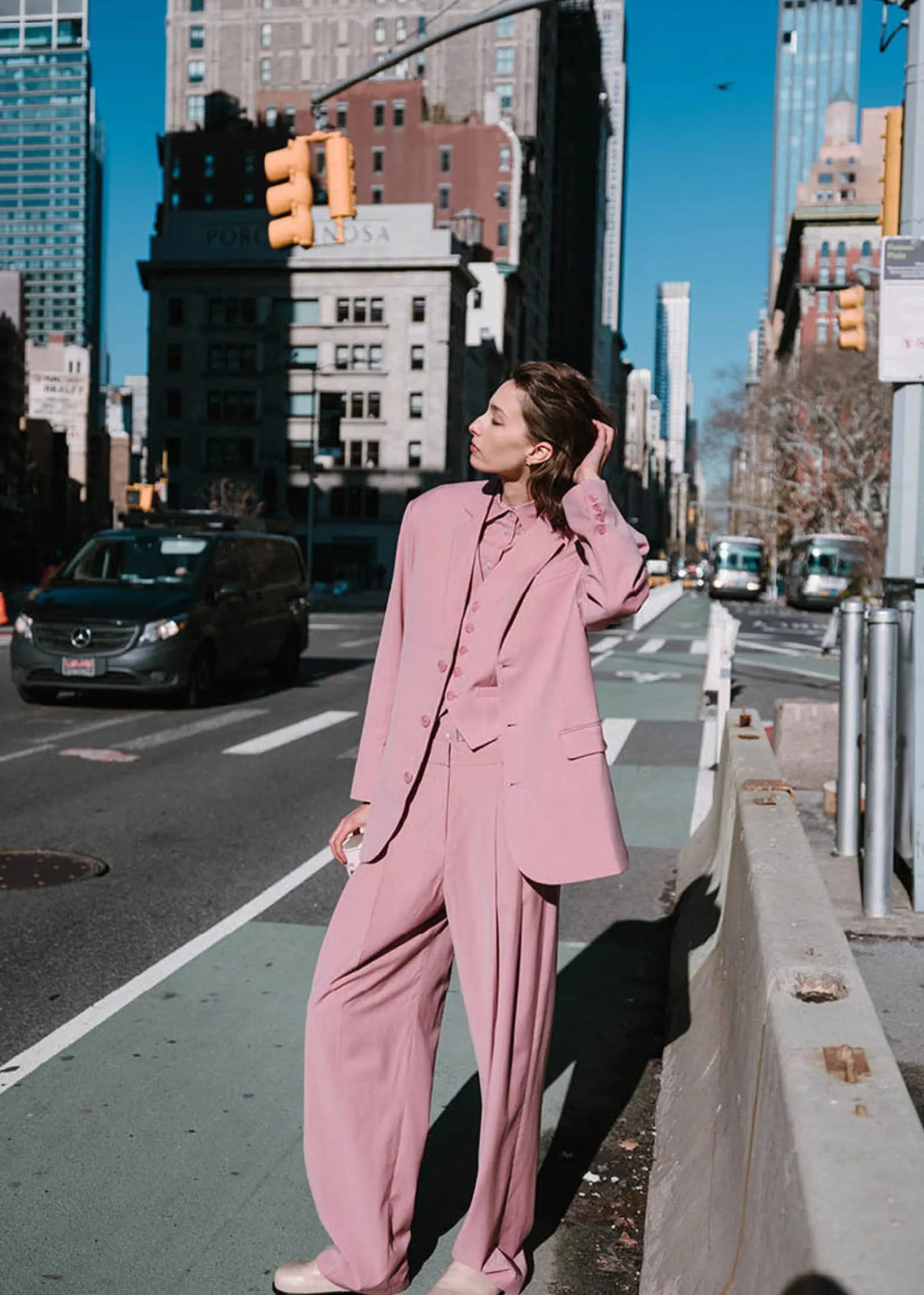 The Frankie Shop Gelso Oversized Blazer Rose