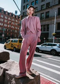 The Frankie Shop Gelso Oversized Blazer Rose