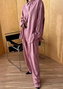 The Frankie Shop Gelso Pleated Trousers Rose Best
