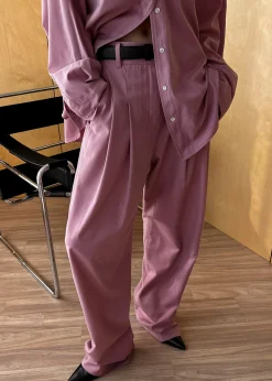The Frankie Shop Gelso Pleated Trousers Rose Best