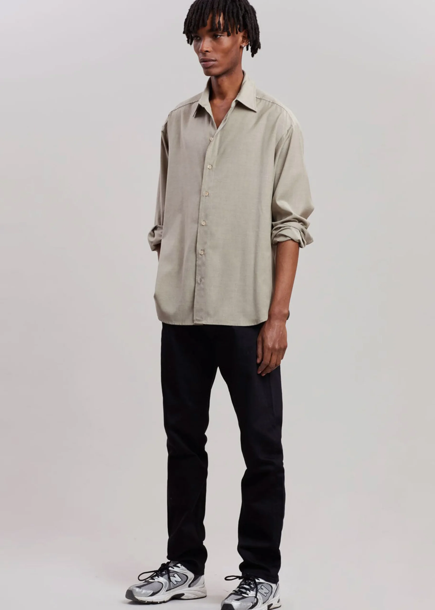 The Frankie Shop Gelso Shirt Light Taupe Melange Online