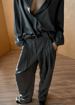 The Frankie Shop Gelso Shirt Dark Grey Melange Online
