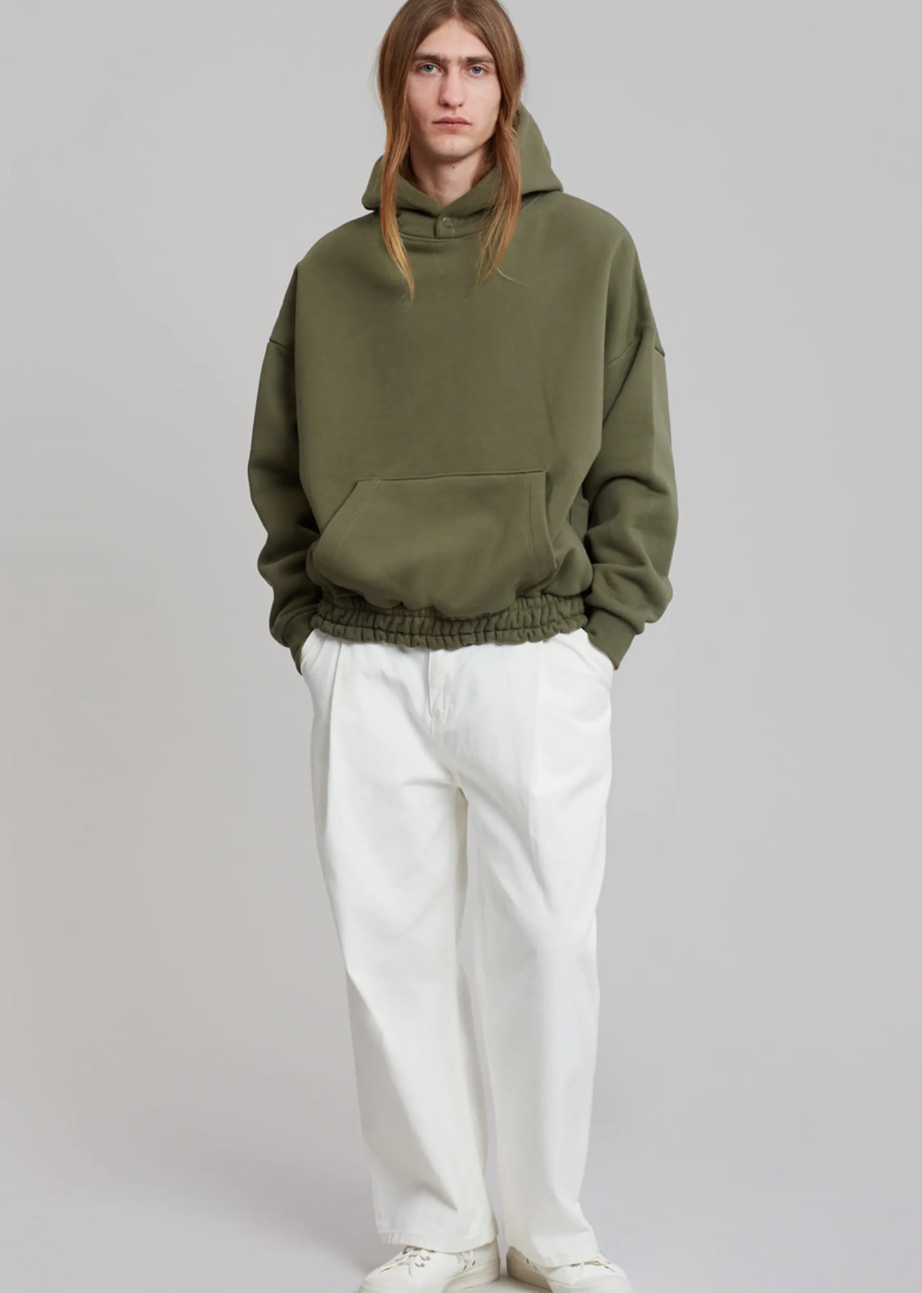 The Frankie Shop Gene Hoodie Dark Olive Clearance