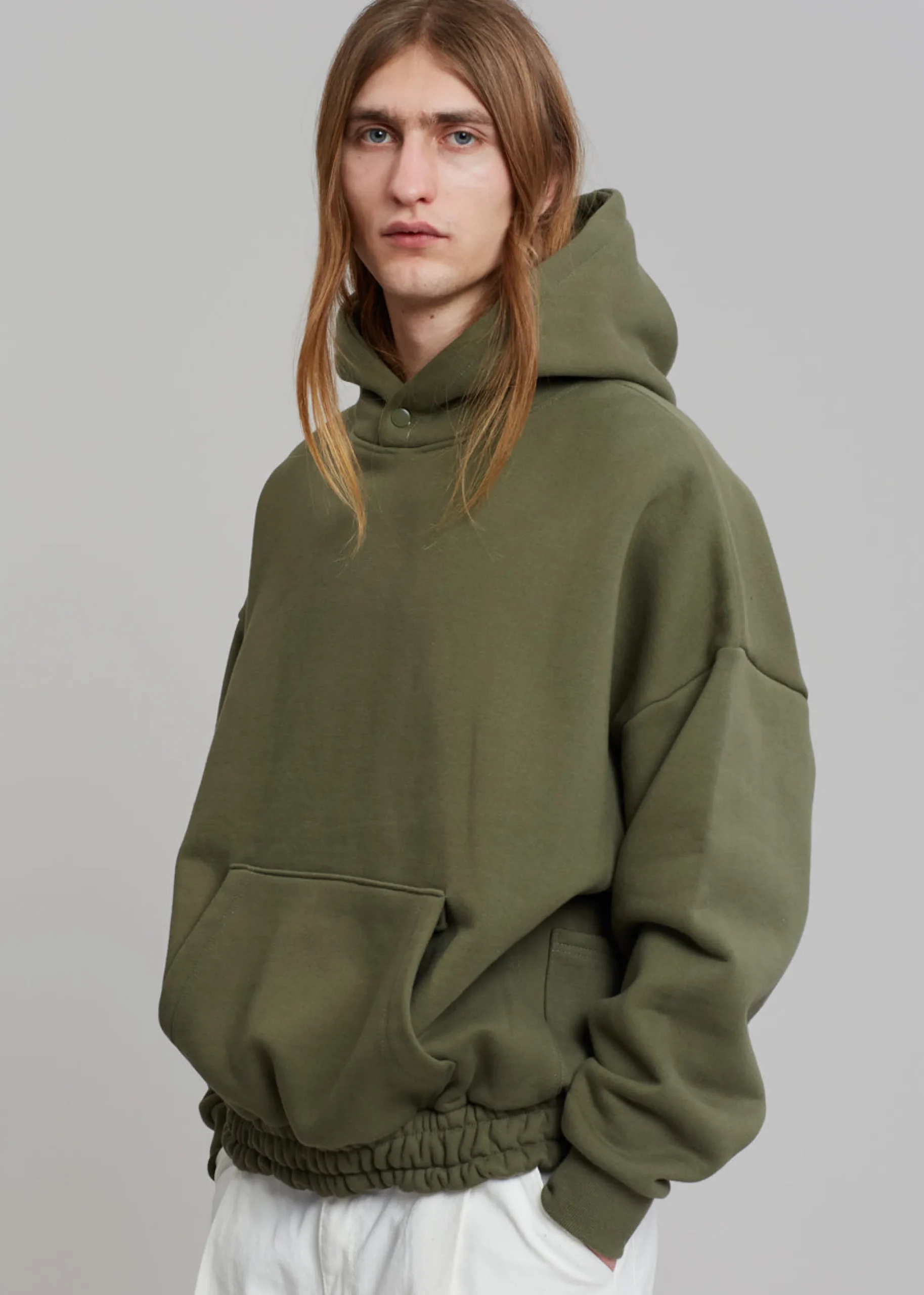 The Frankie Shop Gene Hoodie Dark Olive Clearance