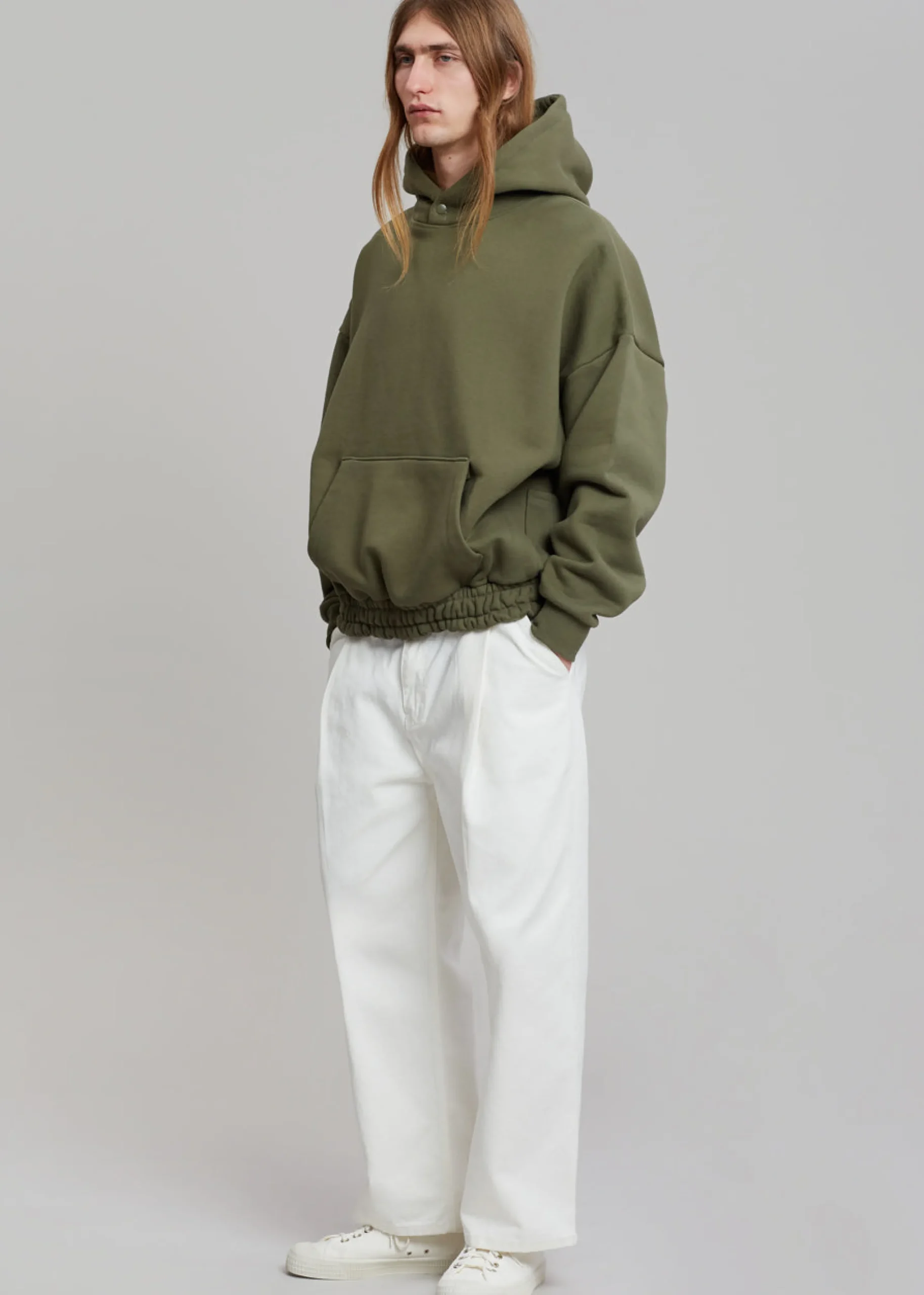 The Frankie Shop Gene Hoodie Dark Olive Clearance