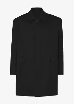 The Frankie Shop Ghent Padded Shoulder Trench Black Clearance