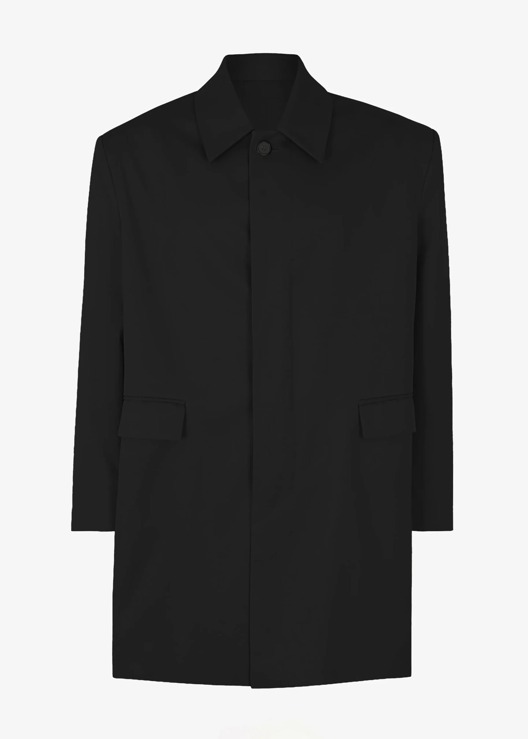 The Frankie Shop Ghent Padded Shoulder Trench Black Clearance