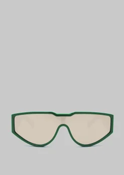 The Frankie Shop Gia Borghini Ski Sunnies Forest Green New