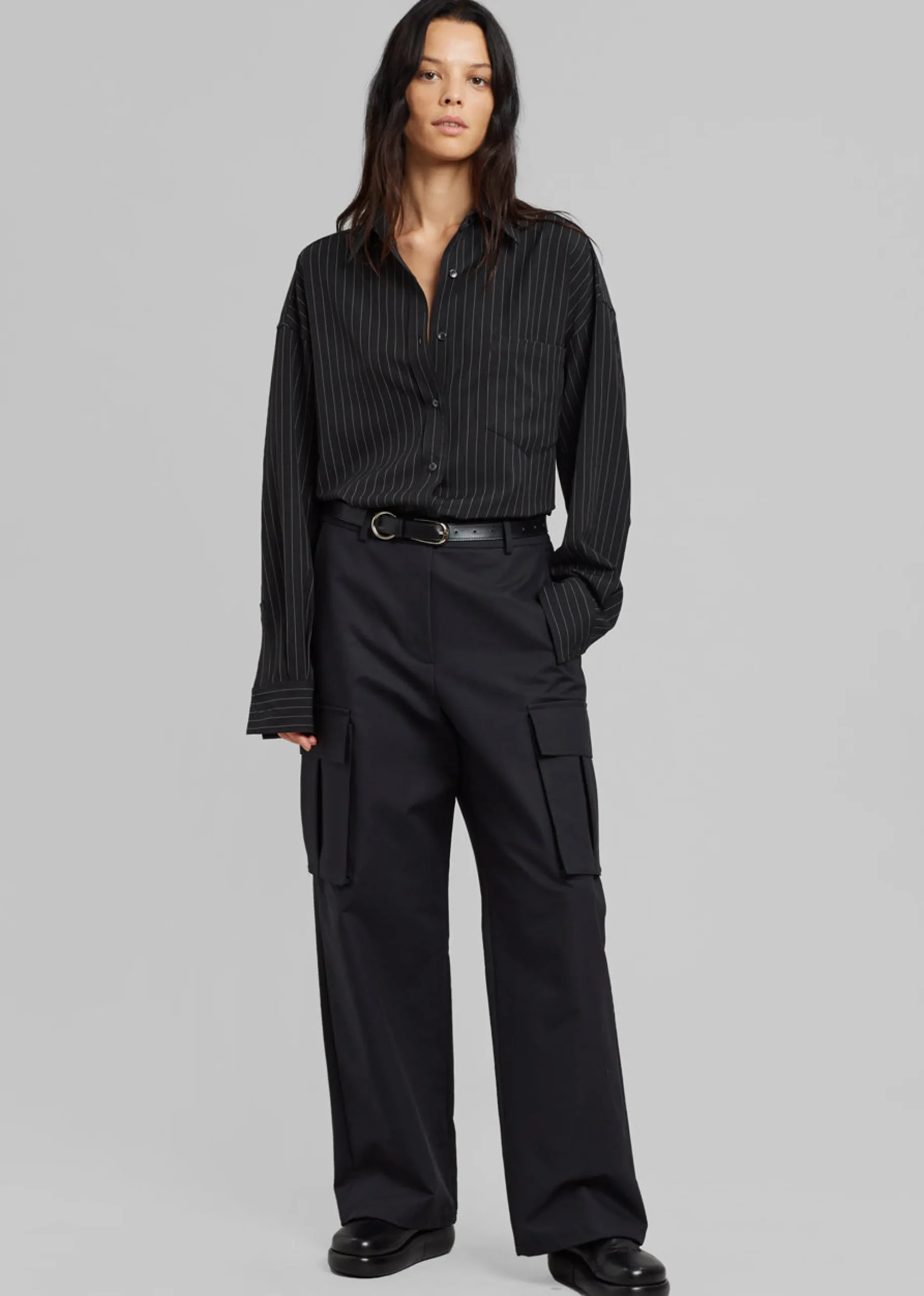 The Frankie Shop Gia Cargo Pants Black Clearance