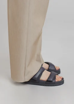 The Frankie Shop Gia X Pernille Double Strap Sandal Anthracite Outlet