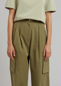 The Frankie Shop Gianna Cargo Pants Olive Sale