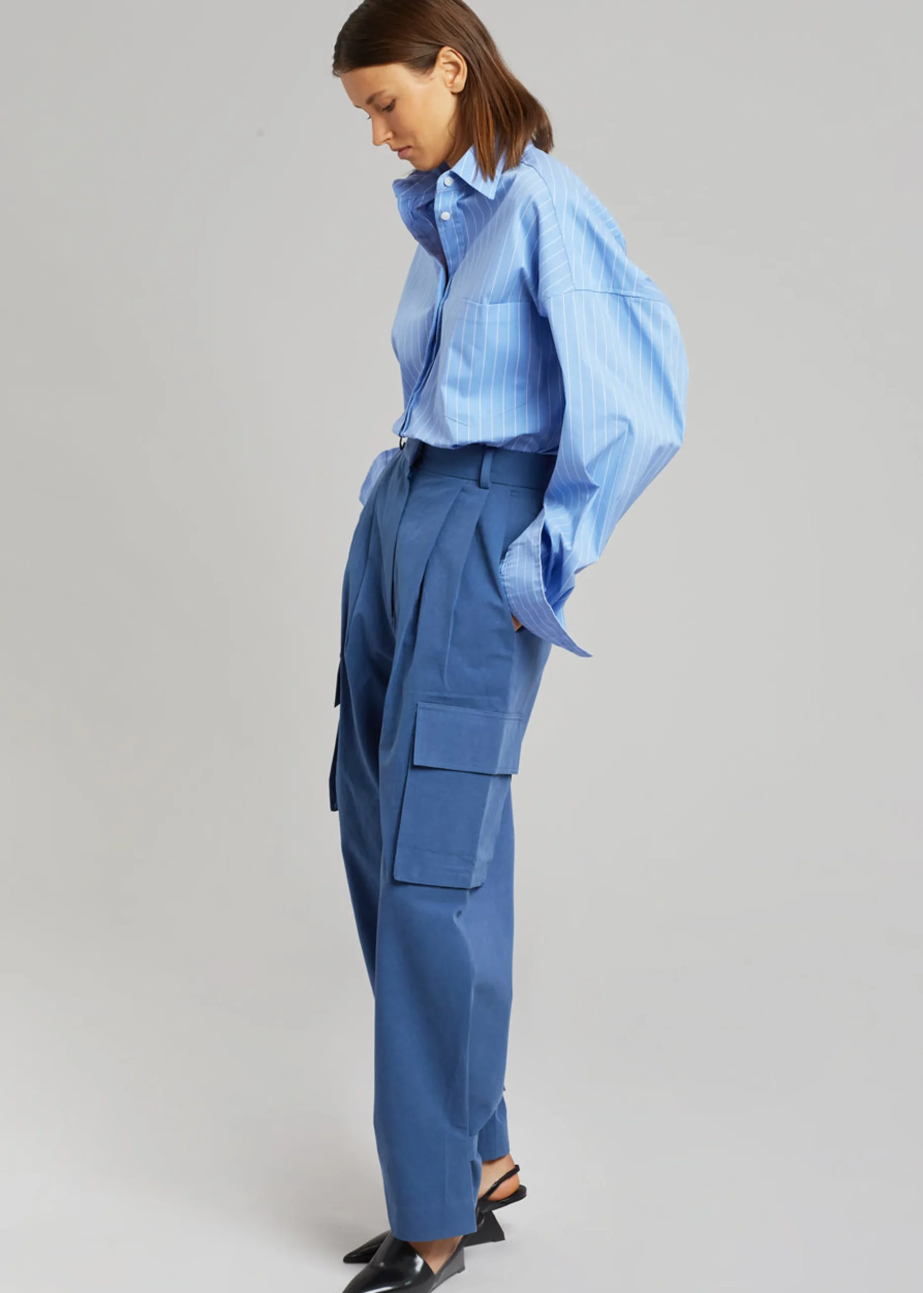 The Frankie Shop Gianna Cargo Pants Medium Wash Best
