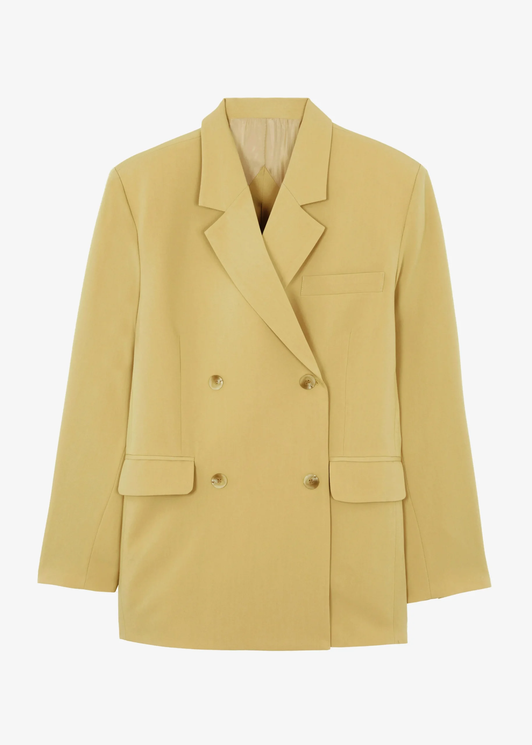 The Frankie Shop Girona Open Back Blazer Cornsilk Best