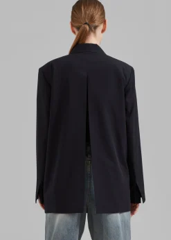 The Frankie Shop Girona Open Back Blazer Black Outlet