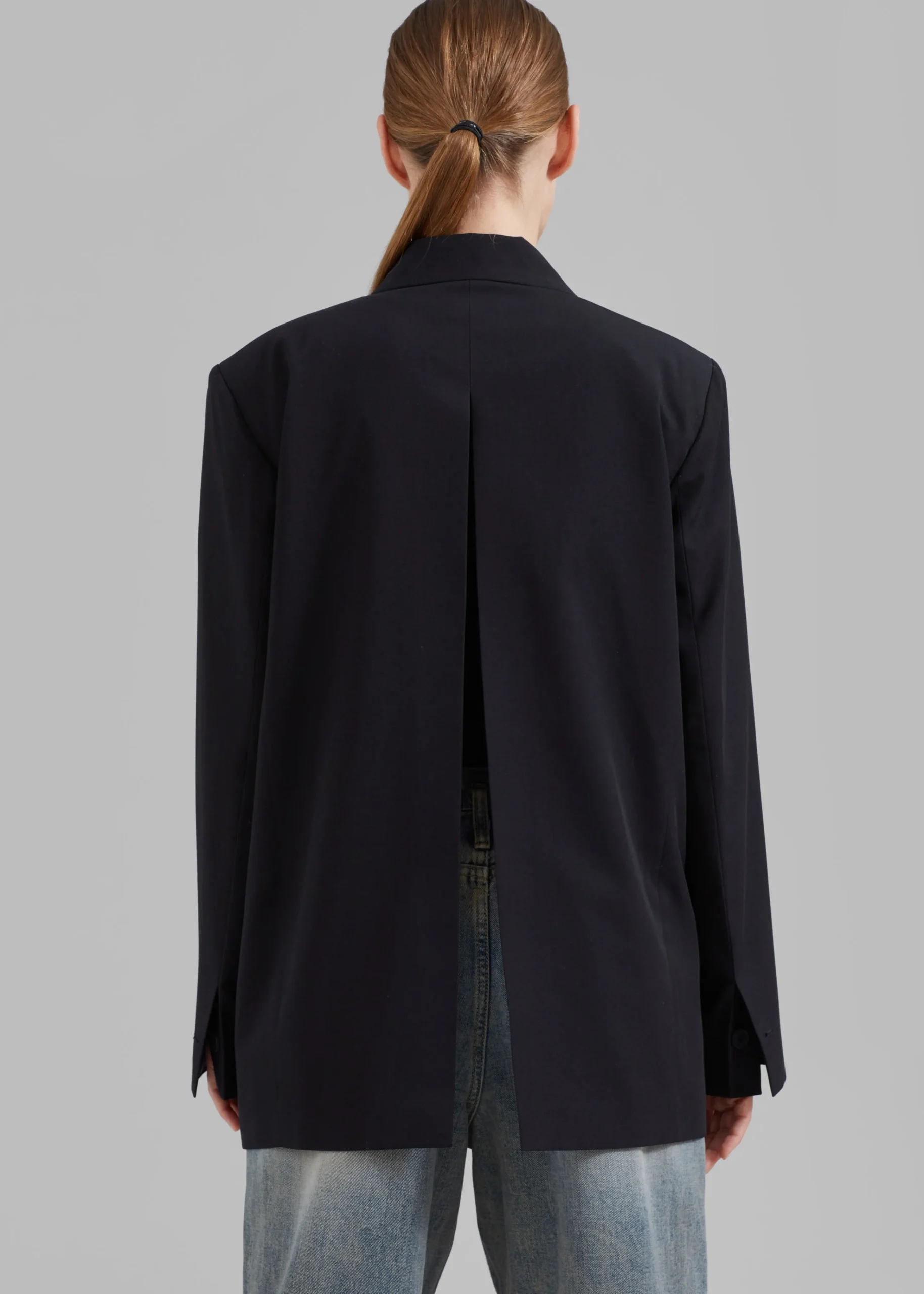The Frankie Shop Girona Open Back Blazer Black Outlet