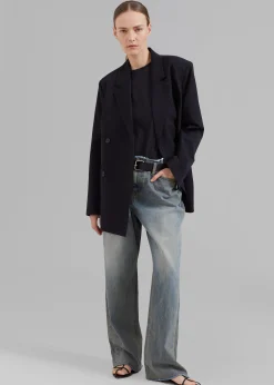 The Frankie Shop Girona Open Back Blazer Black Outlet