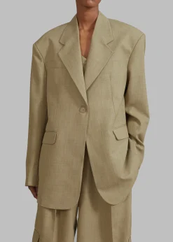 The Frankie Shop Gladys Blazer Khaki New