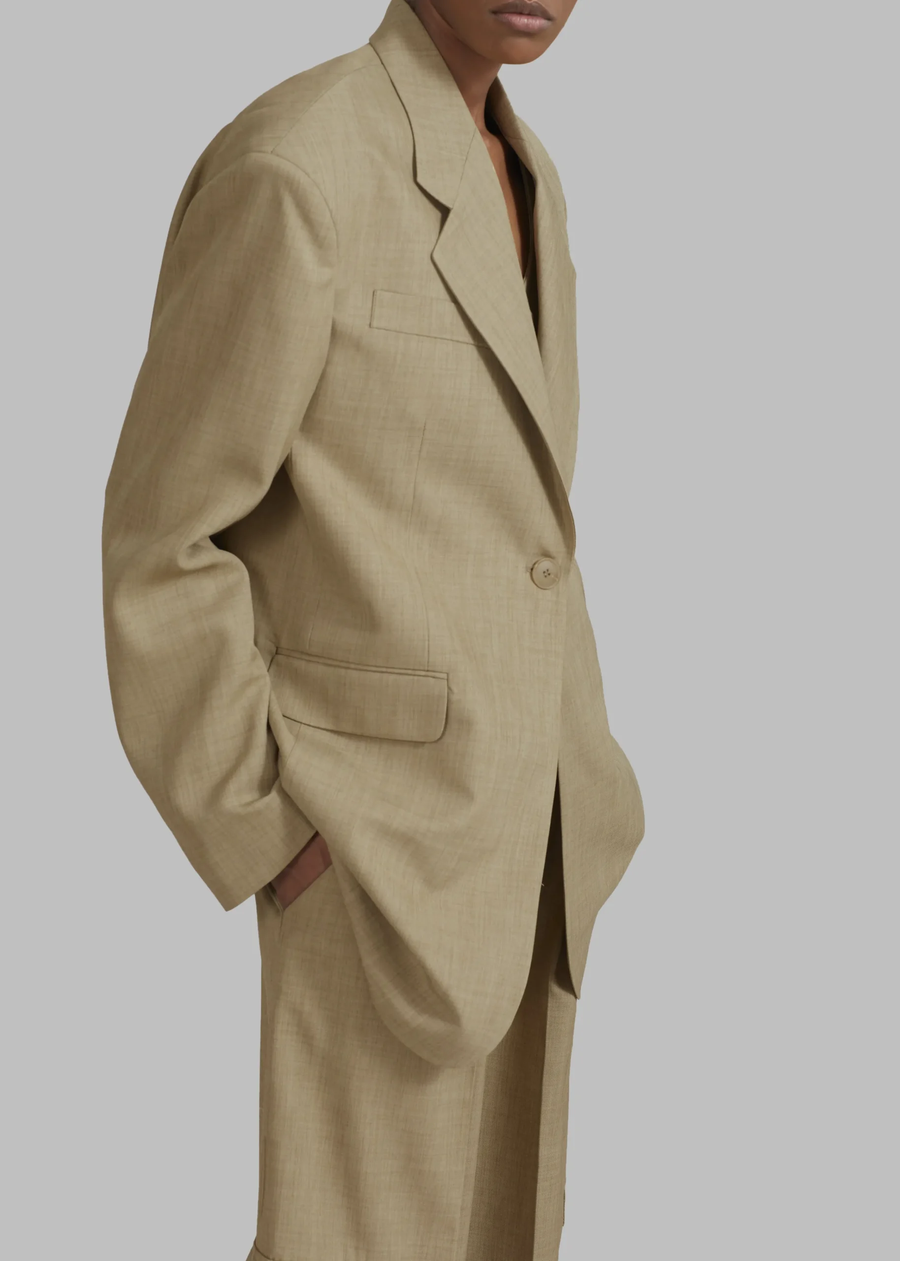 The Frankie Shop Gladys Blazer Khaki New