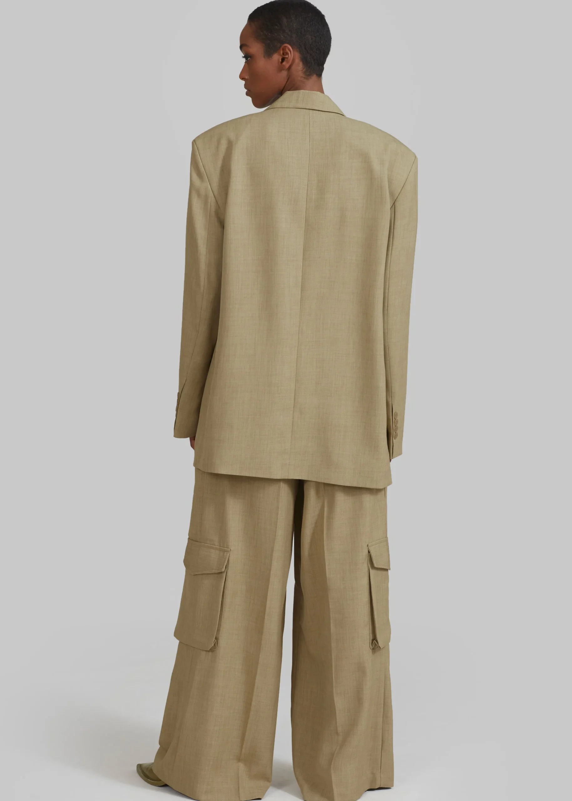 The Frankie Shop Gladys Blazer Khaki New