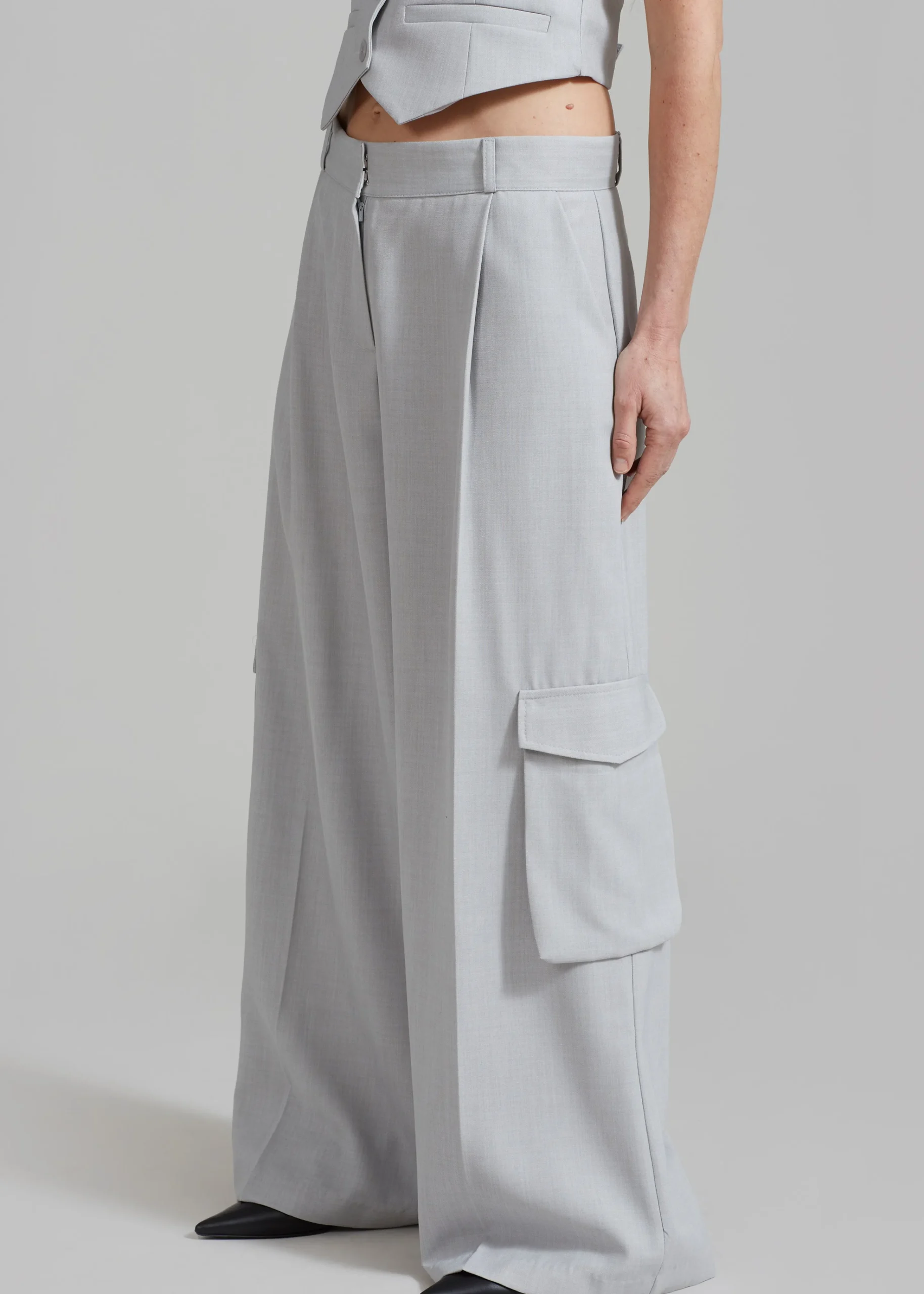 The Frankie Shop Gladys Cargo Pants Grey Best