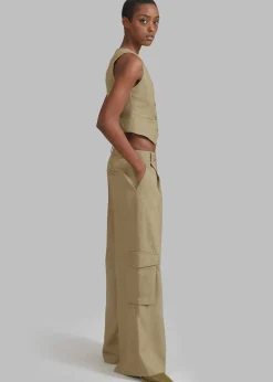 The Frankie Shop Gladys Vest Khaki Sale