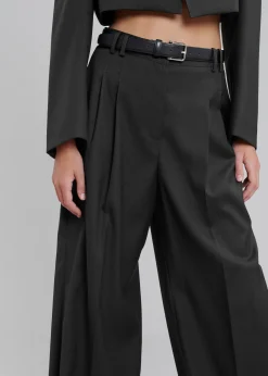 The Frankie Shop Glenn Wide Pants Black New