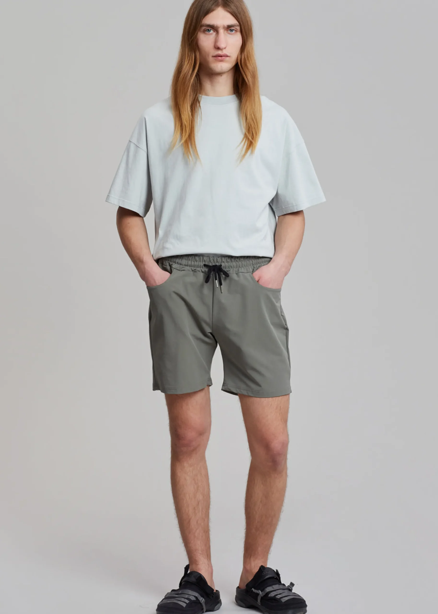 The Frankie Shop Guido Nylon Shorts Grey Hot
