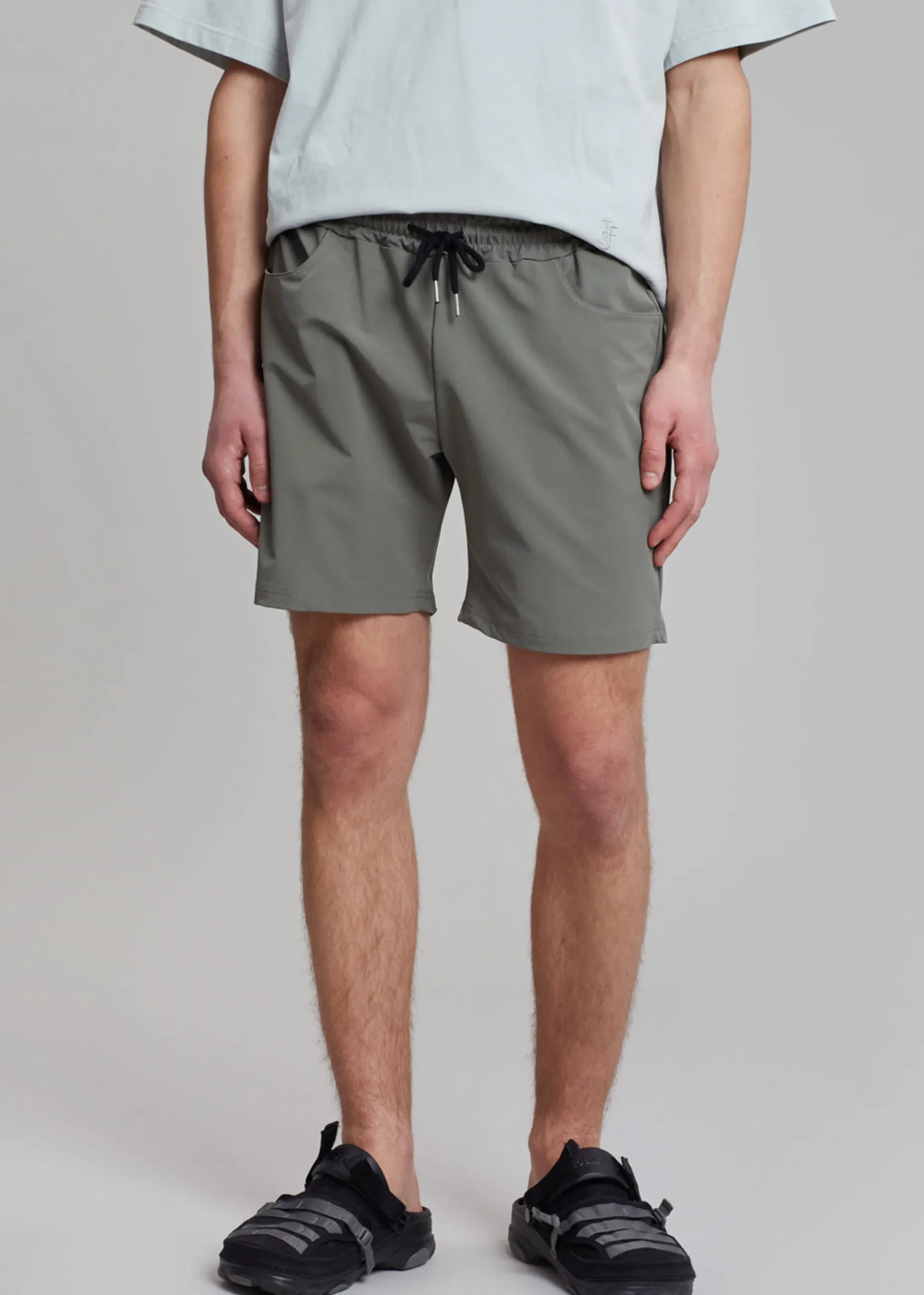 The Frankie Shop Guido Nylon Shorts Grey Hot