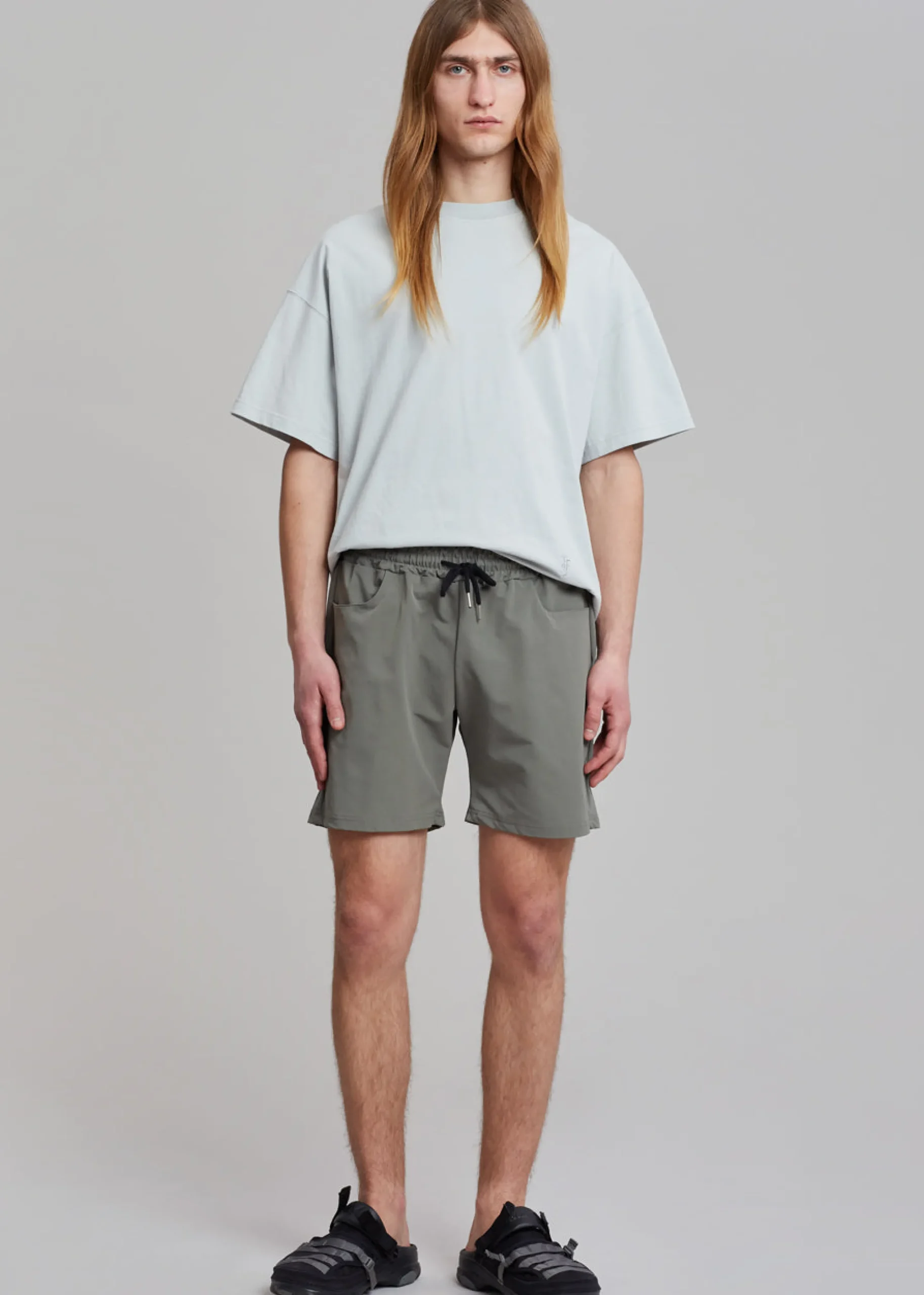 The Frankie Shop Guido Nylon Shorts Grey Hot