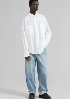 The Frankie Shop Gus Oversized Shirt White Discount