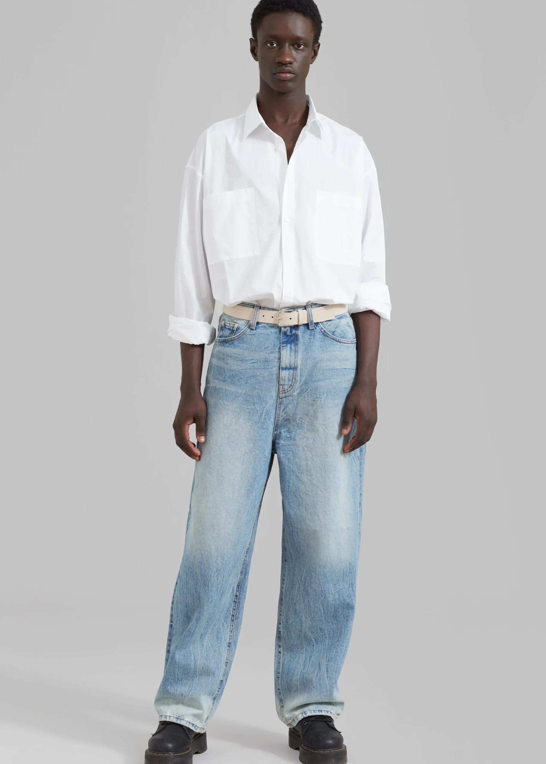 The Frankie Shop Gus Oversized Shirt White Discount