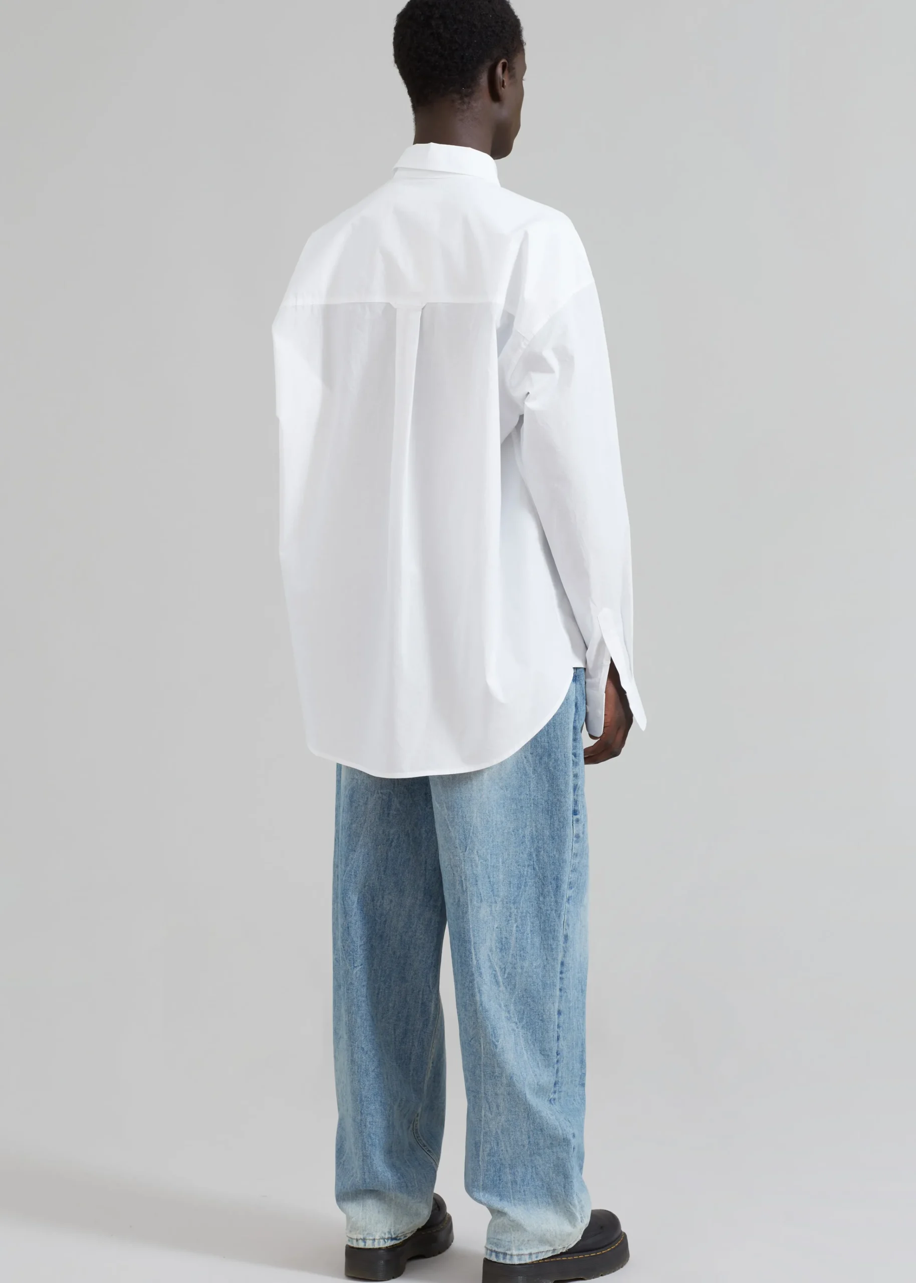 The Frankie Shop Gus Oversized Shirt White Discount