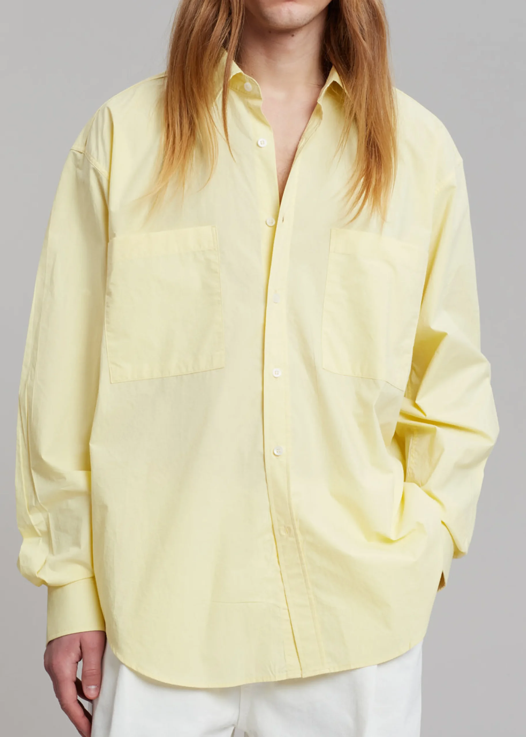 The Frankie Shop Gus Oversized Shirt Lemon Best