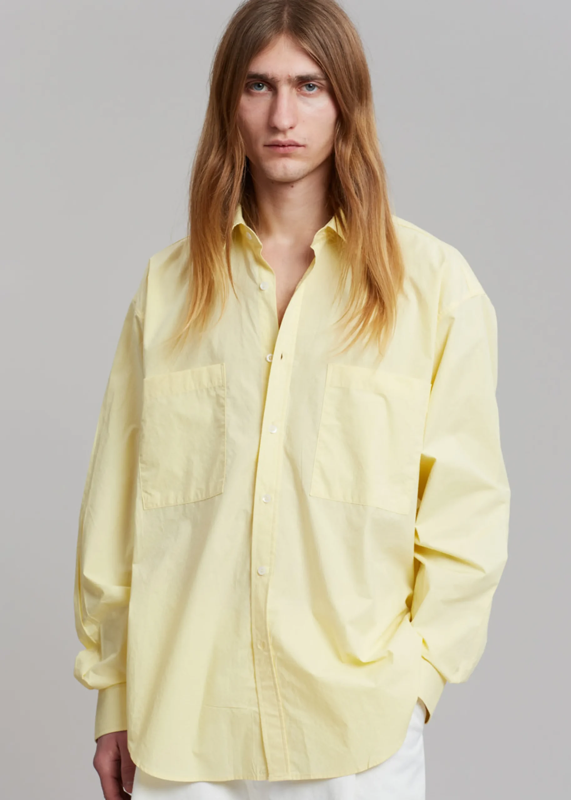 The Frankie Shop Gus Oversized Shirt Lemon Best