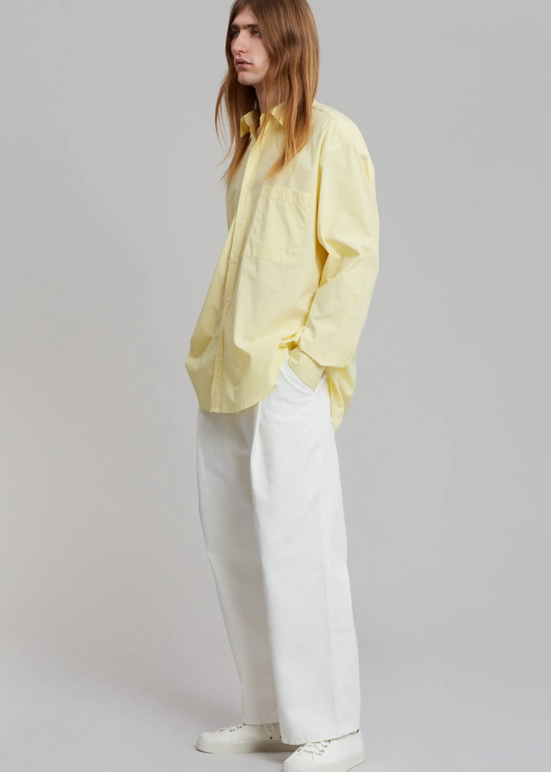 The Frankie Shop Gus Oversized Shirt Lemon Best