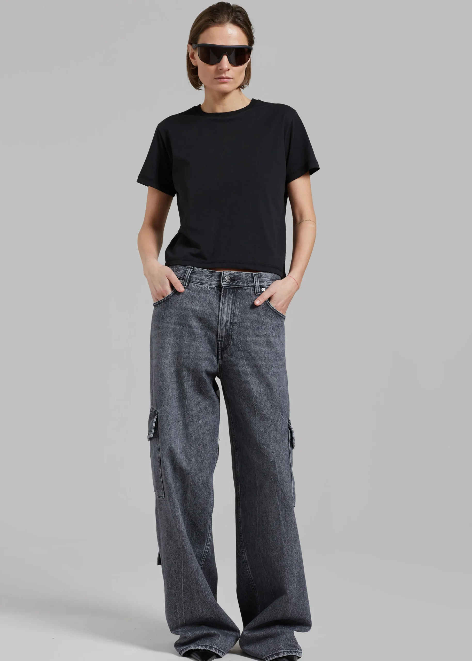 The Frankie Shop Haikure Bethany Cargo Pants Marble Black Online