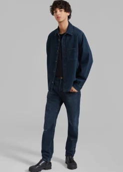 The Frankie Shop Haikure Richie Shirt Blue Black