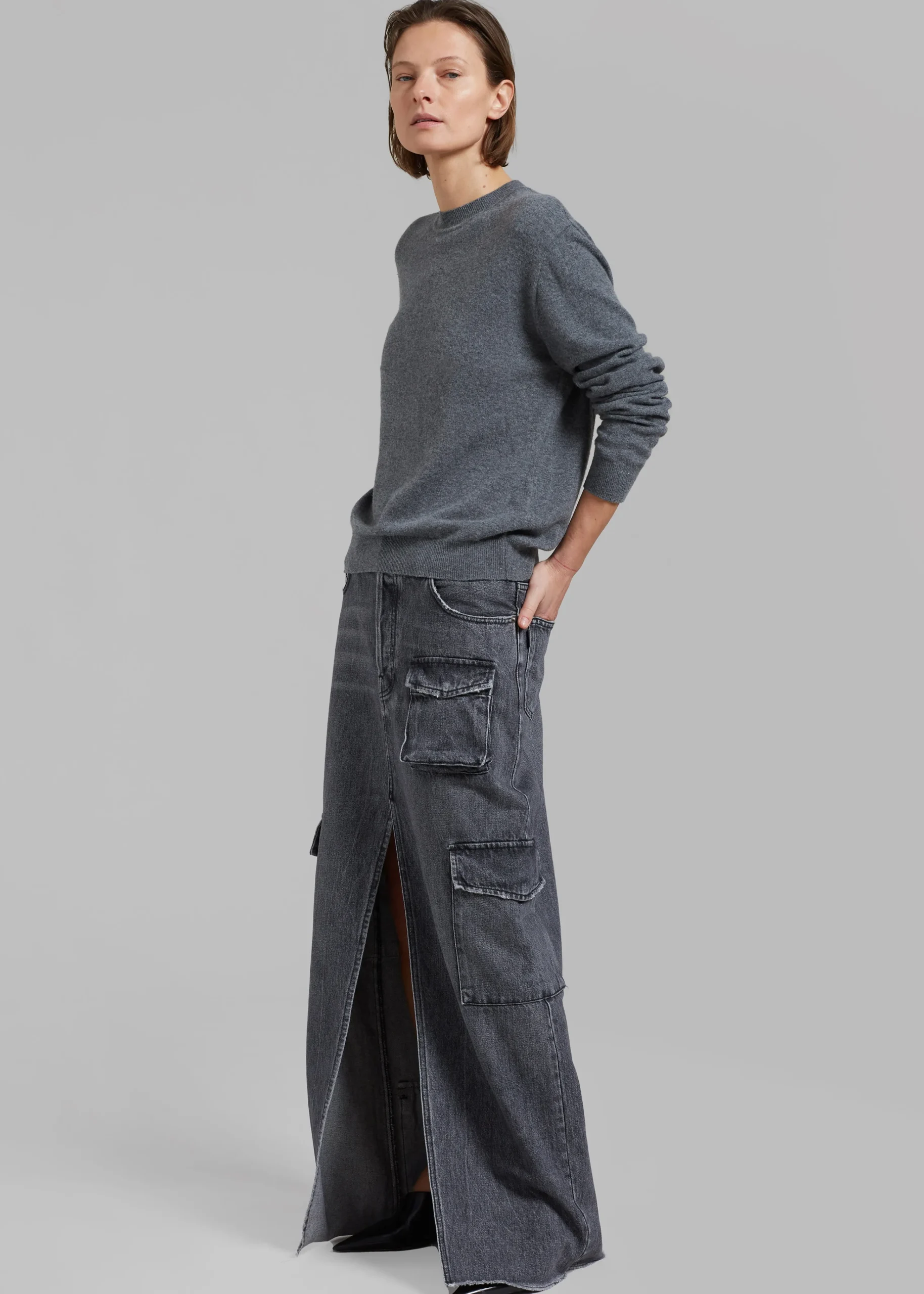 The Frankie Shop Haikure Skylar Skirt Marble Black Sale