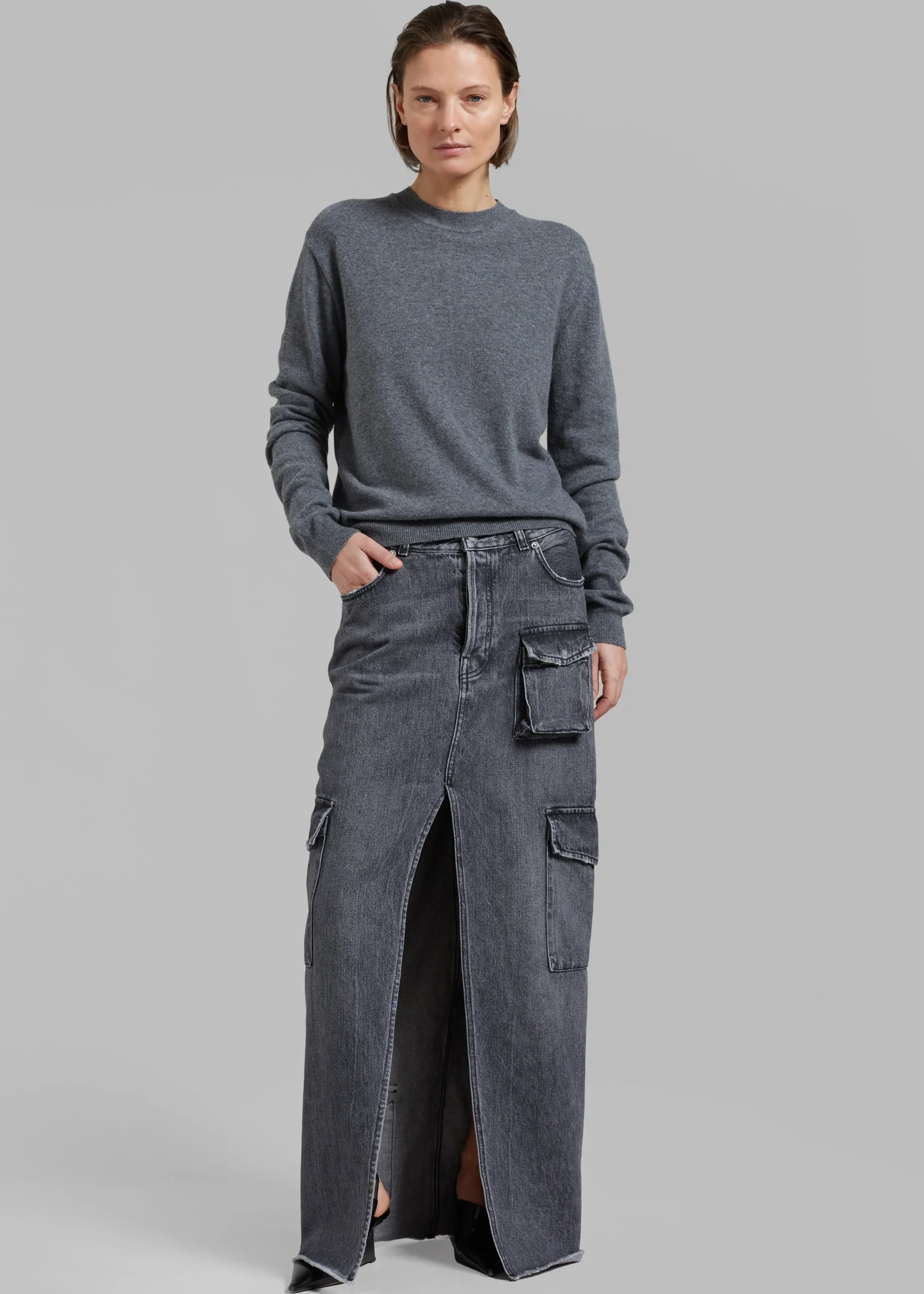 The Frankie Shop Haikure Skylar Skirt Marble Black Sale