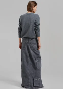 The Frankie Shop Haikure Skylar Skirt Marble Black Sale