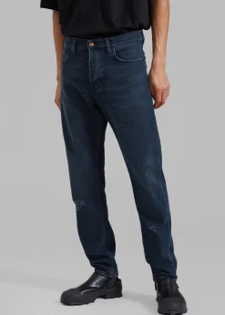 The Frankie Shop Haikure Tokyo Slim Pants Mended Blue Black New